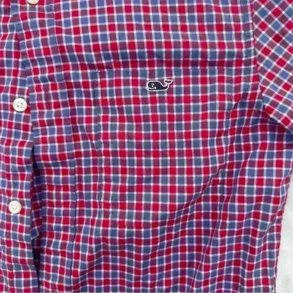 Vineyard Vines Blue and Red Tartan Button Down Classic Fit Shirt, Size XS - Picture 3 of 6